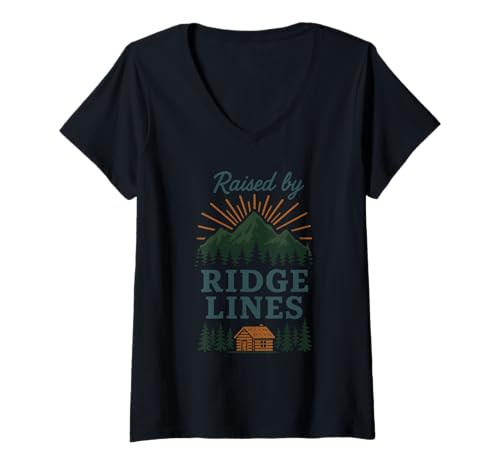 Damen Appalachia Mountain Pride Appalachian Heritage Hill Country T-Shirt mit V-Ausschnitt Damen Appalachia Mountain Pride Appalachian Heritage Hill Country T-Shirt mit V-Ausschnitt von Coal Miner Roots Appalachian Strong Mountain Life
