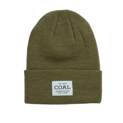Coal Herren-Beanie-Mütze "The Uniform", Feinstrick, Arbeitskleidung, mit Bündchen, Oliv/Blatt für mich (Leaf It to Me), Einheitsgr��e von Coal