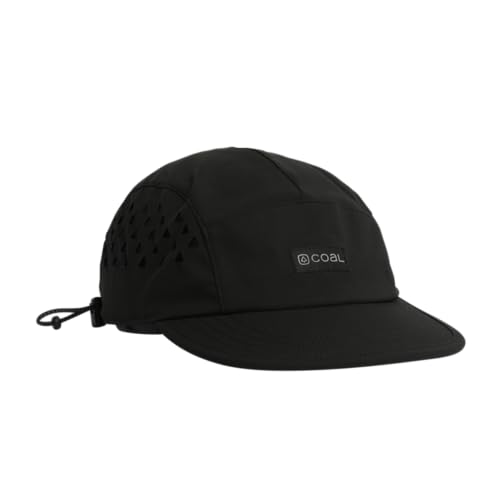 Coal Provo Tech Outdoor 5-Panel Cap - UPF Sonnenschutz für Radfahren, Laufen, Wandern, Einfarbig Schwarz, Einheitsgröße von Coal