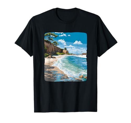 Tolle Küstenansicht mit Sand und Ozean für Jungen und Mädchen T-Shirt Tolle Küstenansicht mit Sand und Ozean für Jungen und Mädchen T-Shirt von Coast Beach Look