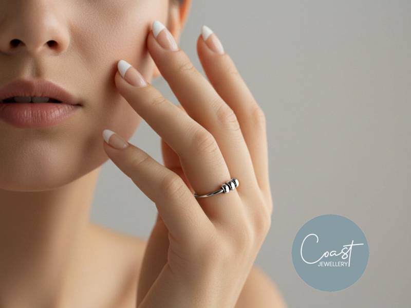 Fidget Ring, Angst Sterling Silber von CoastJewelleryDesign