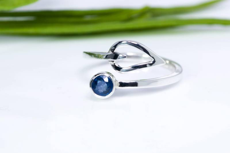 Saphir Ring Verstellbar | Verstellbare Ringe Aus Sterlingsilber Für Frauen von CoastJewelleryDesign