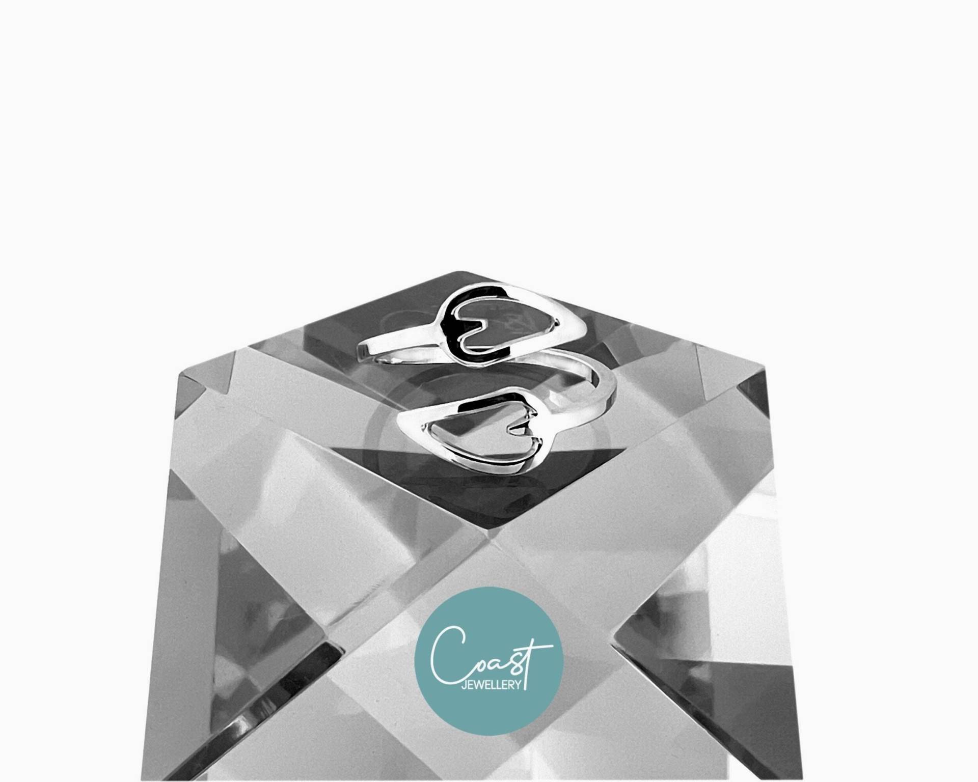 Verstellbarer Ring | Sterling Silber Blatt Design Verstellbarer Ring | Sterling Silber Blatt Design von CoastJewelleryDesign