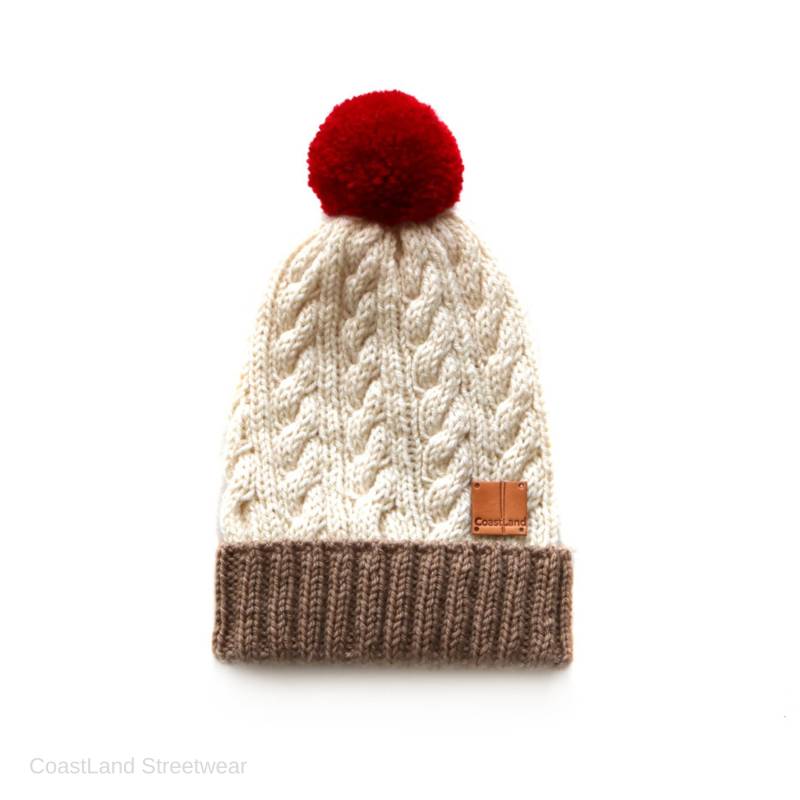 Handarbeit | Mann Weiße Herren Slouchy Strickmütze, Von Coastland Streetwear von CoastLandStreetwear