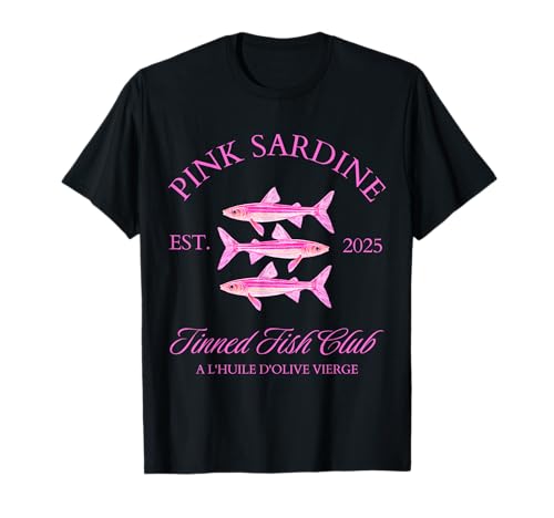 Sardine verzinntes Fisch-Club-Top für Damen, niedliches Sommer-Top T-Shirt von Coastal Fisherman Tinned Sardines Apparel Co.