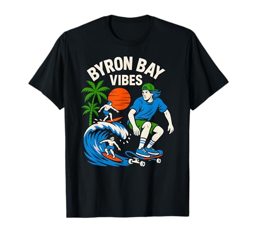 Byron Bay Surfer Byron Bay Vibes Vintage Herren Surfs Up T-Shirt Byron Bay Surfer Byron Bay Vibes Vintage Herren Surfs Up T-Shirt von Coastal Living Byron Bay Surfs Up Beachy Vibes
