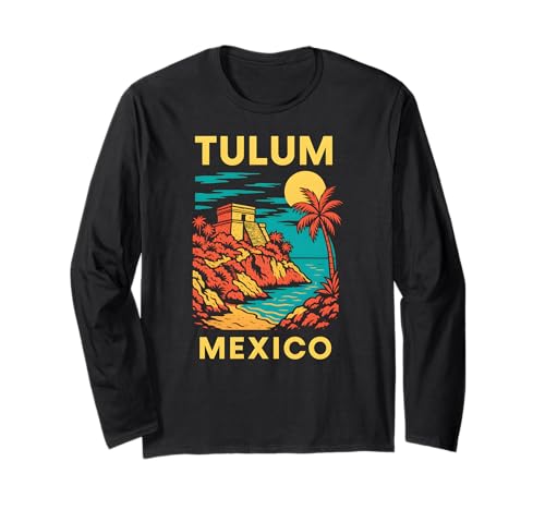 Maya-Ruinen Strand Tulum Mexiko Vintage Herren Coastal Living Langarmshirt Maya-Ruinen Strand Tulum Mexiko Vintage Herren Coastal Living Langarmshirt von Coastal Living Tulum Beach Surfs Up Skate Apparel
