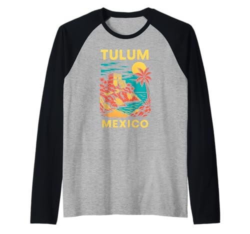 Maya-Ruinen Strand Tulum Mexiko Vintage Herren Coastal Living Raglan Maya-Ruinen Strand Tulum Mexiko Vintage Herren Coastal Living Raglan von Coastal Living Tulum Beach Surfs Up Skate Apparel