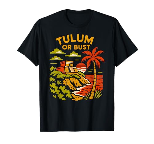 Mexiko Tulum oder Büste Vintage Damen Strand Leben Palmen T-Shirt Mexiko Tulum oder Büste Vintage Damen Strand Leben Palmen T-Shirt von Coastal Living Tulum Beach Surfs Up Skate Apparel
