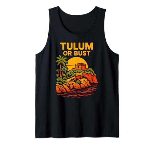 Mexiko Tulum oder Büste Vintage Damen Strand Leben Palmen Tank Top Mexiko Tulum oder Büste Vintage Damen Strand Leben Palmen Tank Top von Coastal Living Tulum Beach Surfs Up Skate Apparel
