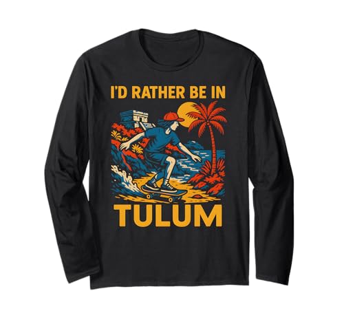 Tulum Beach Id Rather Be In Tulum Vintage Damen Strandleben Langarmshirt Tulum Beach Id Rather Be In Tulum Vintage Damen Strandleben Langarmshirt von Coastal Living Tulum Beach Surfs Up Skate Apparel