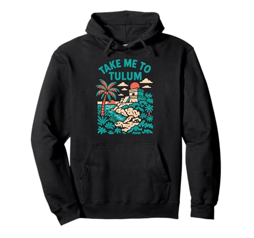 Tulum Palm Trees Take Me to Tulum Retro Damen Strandleben Pullover Hoodie Tulum Palm Trees Take Me to Tulum Retro Damen Strandleben Pullover Hoodie von Coastal Living Tulum Beach Surfs Up Skate Apparel