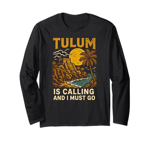 Tulum is Calling I Must Go Vintage Damen Strandleben Langarmshirt Tulum is Calling I Must Go Vintage Damen Strandleben Langarmshirt von Coastal Living Tulum Beach Surfs Up Skate Apparel