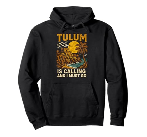 Tulum is Calling I Must Go Vintage Damen Strandleben Pullover Hoodie Tulum is Calling I Must Go Vintage Damen Strandleben Pullover Hoodie von Coastal Living Tulum Beach Surfs Up Skate Apparel