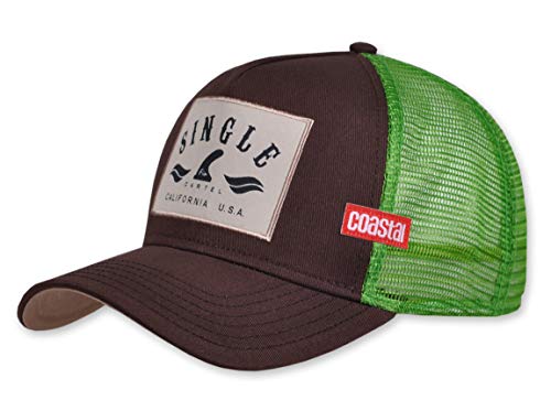 COASTAL - Single Fin (brown) - High Fitted Trucker Cap von Coastal