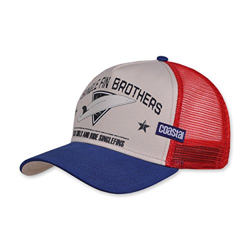 COASTAL - Single Fin Brothers (white) - High Fitted Trucker Cap von Coastal