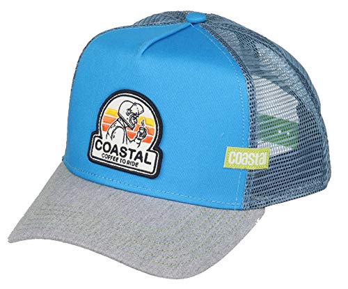 Coastal Coffee to Ride Trucker Kappe Verstellbar Basecap Mesh Blau - One-Size von Coastal