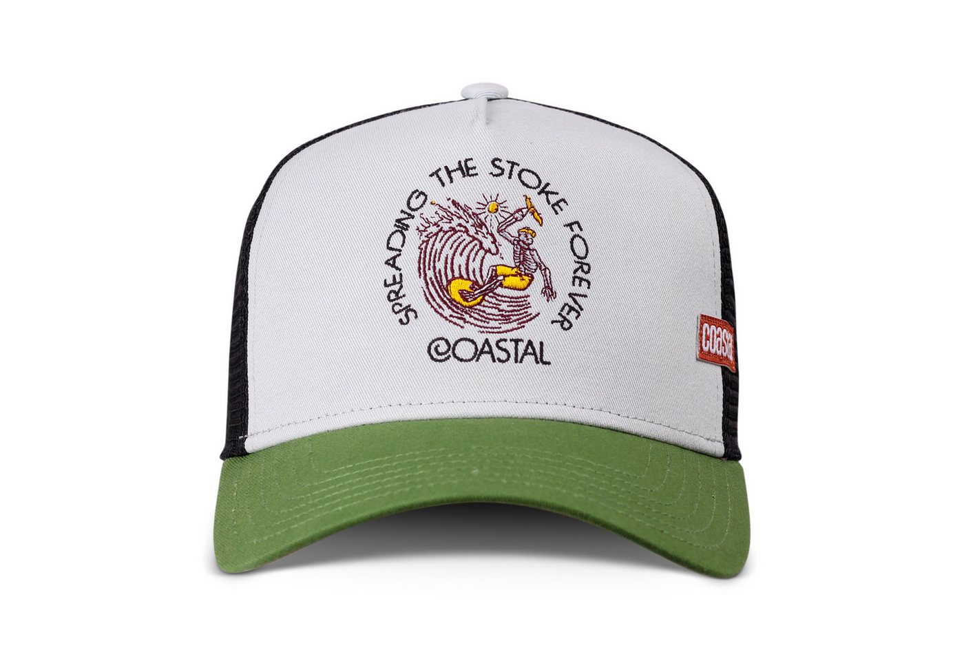 Coastal Trucker Cap Coastal HFT Stoke Forever Trucker Cap Grey/Green (Basecap, Trucker Kappe, Meshcap) von Coastal