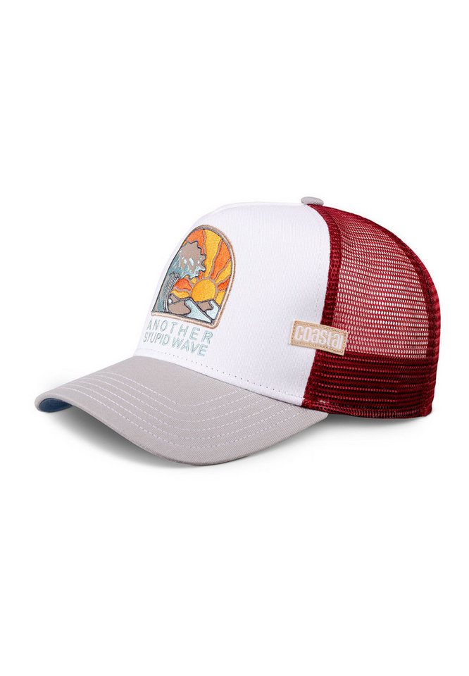 Coastal Trucker Cap Coastal Trucker Cap STUPID WAVE White Grey von Coastal