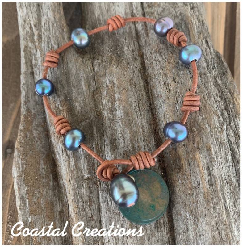 Pfennig-Armband Mit Pfauenperlen #359 von CoastalCreations98