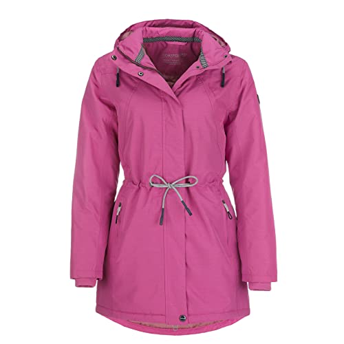 Coastguard Damen Kurzmantel wattiert mit abnehmbarer Kapuze - Regenmantel Jacke wasserabweisend atmungsaktiv in Rosa-Melange Größe 44 von Coastguard 19 CG 68 THE ORIGINAL BRAND