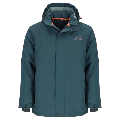 Coastguard Herren Funktionsjacke mit abnehmbarer Kapuze - Outdoor-Jacke wasserdicht und atmungsaktiv in Petrol Größe 4XL von Coastguard