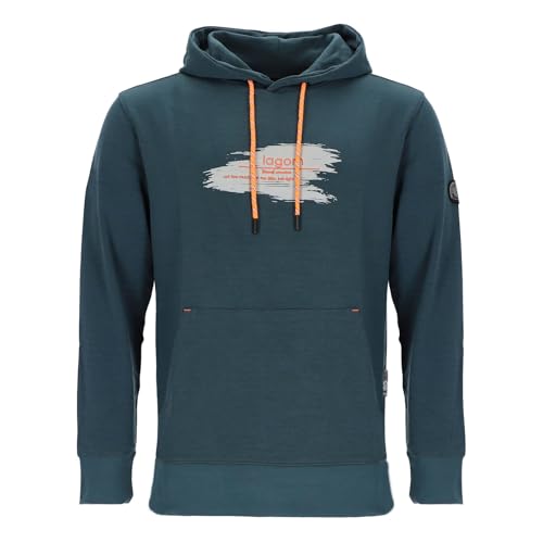 Coastguard Herren Sweathoody mit Frontprint - Modischer Kapuzenpullover mit Kängurutasche in Petrol Größe 3XL von Coastguard