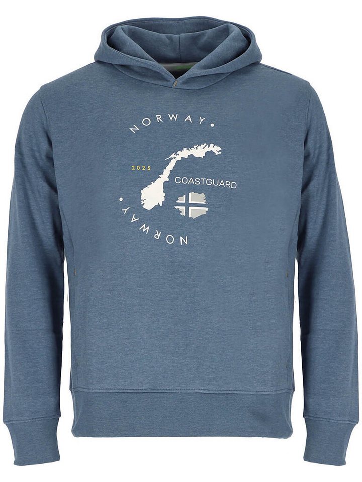 Coastguard Kapuzenpullover Herren Sweathoody mit Frontprint Norway und seitlichen Taschen von Coastguard