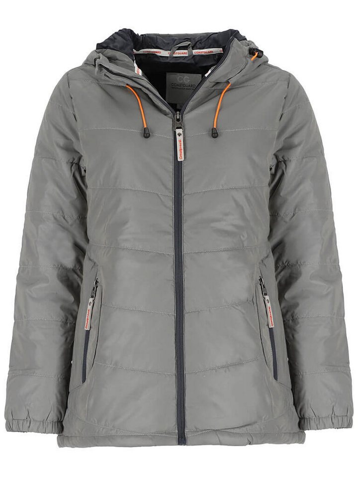Coastguard Steppjacke Damen Jacke reflektierend mit Kapuze - Gesteppte Jacke unifarben von Coastguard