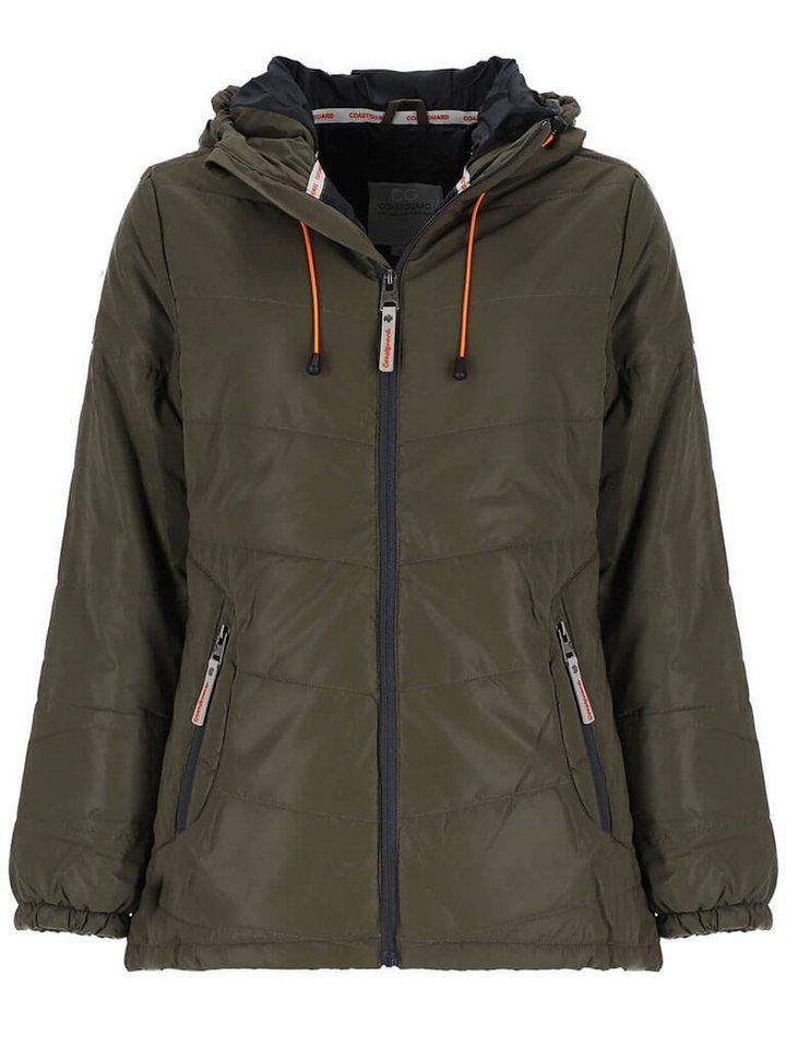 Coastguard Steppjacke Damen Jacke reflektierend mit Kapuze - Gesteppte Jacke unifarben von Coastguard