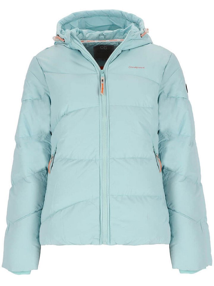 Coastguard Steppjacke Damen Jacke unifarben mit Kapuze - Gesteppt mit Reißverschluss von Coastguard