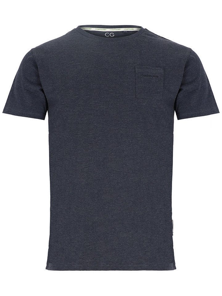 Coastguard T-Shirt Herren Kurzarm-Shirt in Melange-Optik mit kleiner Brusttasche von Coastguard