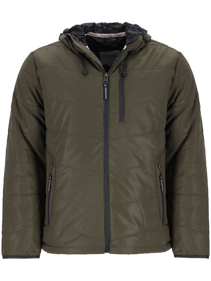 Coastguard Winterjacke Herren Jacke mit angeschnittener Kapuze - Reflektierend und wattiert von Coastguard