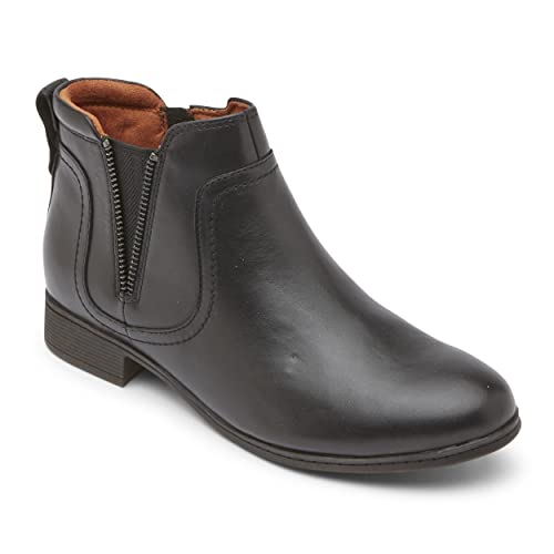 Cobb Hill Damen Crosbie Gore Stiefel Stiefelette, schwarzes Leder, 39 EU Weit von Cobb Hill