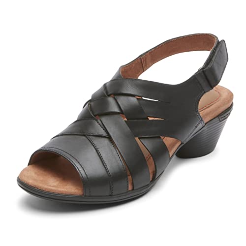 Cobb Hill Damen Laurel Woven Sandal, Schwarz Leder, 39 EU von Cobb Hill