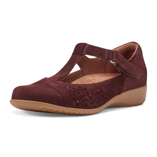 Cobb Hill Damen Rowen Ballerinas, Dunkelrotes Wildleder, 36 EU Weit von Cobb Hill