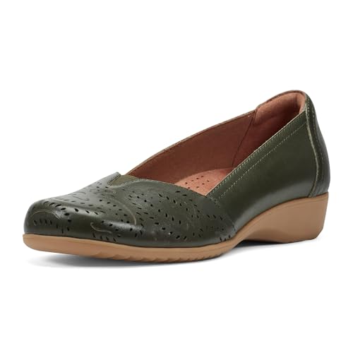 Cobb Hill Damen Rozie Ballerinas, Dunkelgrün, 37.5 EU Weit von Cobb Hill