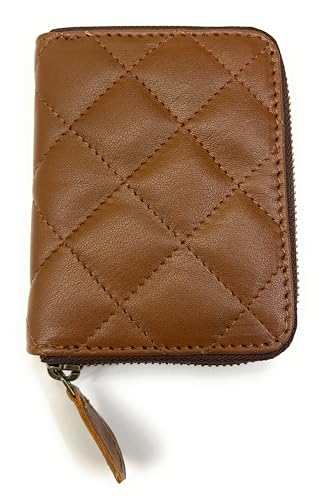 CobbyBuff - Kredietkaart Houder - kaart Houder - Creditcard houder - RFID Beveiligd Portemonnee - RFID Secure Wallet - CreditCard Holder Full Grain real Leather - Volnerf echt leer (Black) (Brown) von CobbyBuff