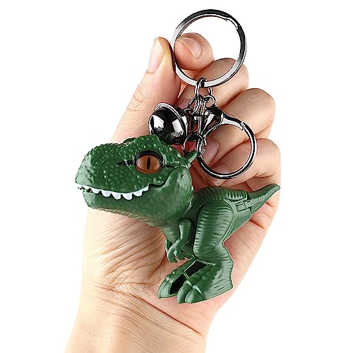 Cobee Niedlicher Dinosaurier Schlüsselanhänger, Kawaii Cartoon Dinosaurier Geschenk Beweglicher Dinosaurier Anhänger für Damen und Herren Rucksäcke Auto Schlüsselanhänge（Grün） von Cobee