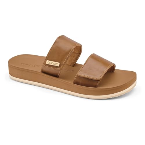 Cobian Damen Dana Rise Kunstleder Strap Slides Sandalen, Hellbraun, 39.5 EU von Cobian