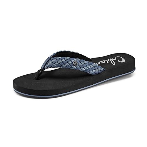 Cobian Damen Flip Flops Geflochten Bounce, Blau (indigo), 38 EU von Cobian
