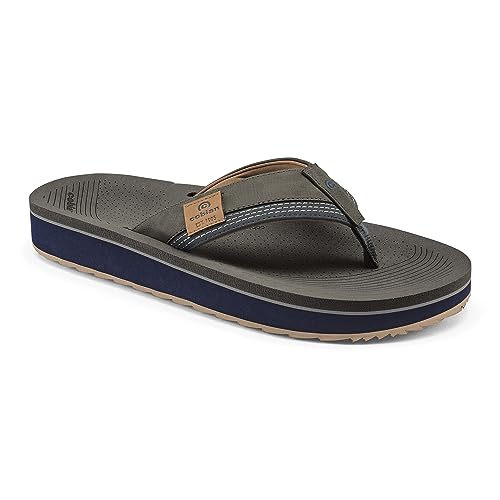 Cobian Roca Rise Herren Flip-Flop Sandalen aus Kunstleder, GRAU, 44.5 EU von Cobian