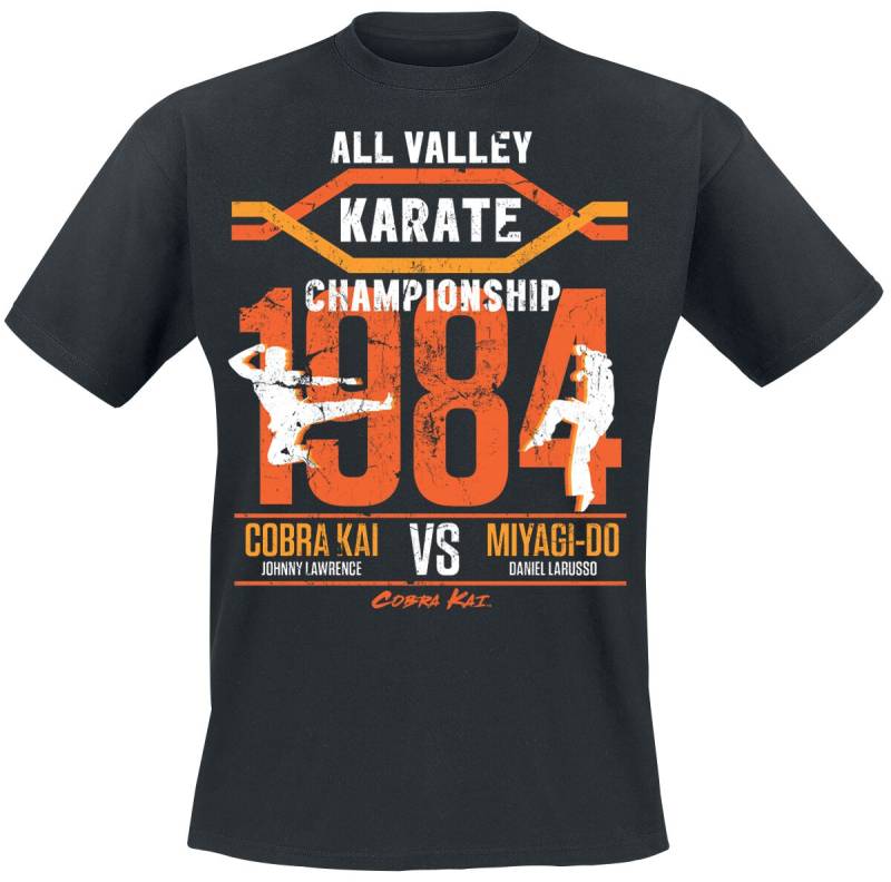 Cobra Kai All Valley Championship T-Shirt schwarz in S von Cobra Kai