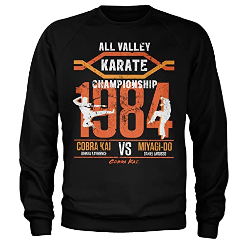 Cobra Kai Offizielles Lizenzprodukt All Valley Karate Championship Sweatshirt (Schwarz), X-Large von Cobra Kai