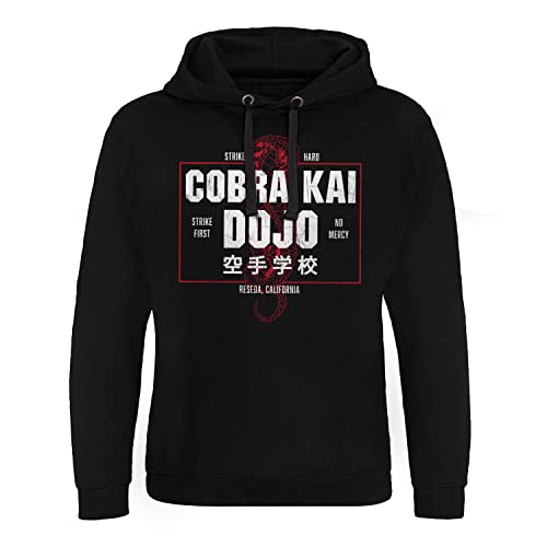 Cobra Kai Offizielles Lizenzprodukt Dojo Epic Kapuzenpullover (Schwarz), X-Large von Cobra Kai