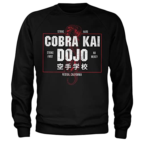 Cobra Kai Offizielles Lizenzprodukt Dojo Sweatshirt (Schwarz), X-Large von Cobra Kai