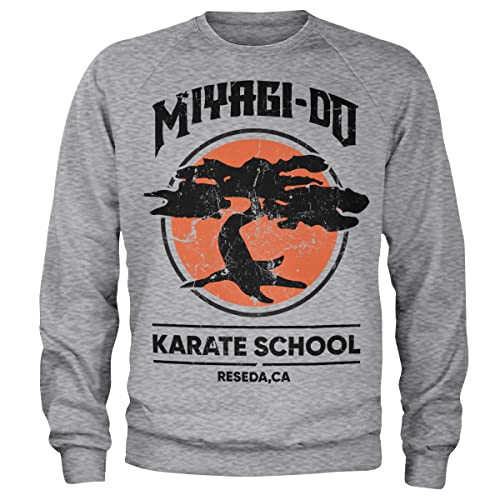 Cobra Kai Offizielles Lizenzprodukt Miyagi-Do Karate School Sweatshirt (Heather Grau), Small von Cobra Kai