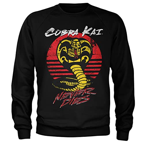 Cobra Kai Offizielles Lizenzprodukt Never Dies Sweatshirt (Schwarz), XX-Large von Cobra Kai