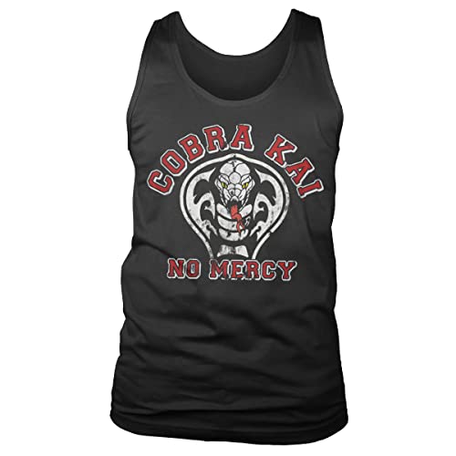 Cobra Kai Offizielles Lizenzprodukt No Mercy Tank Top Weste Vest (Schwarz), X-Large von Cobra Kai