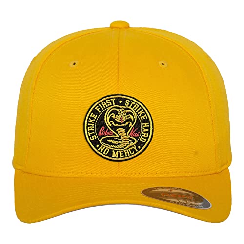 Cobra Kai Offizielles Lizenzprodukt Patch Flexfit Cap (Gelb), Groß/X-Large von Cobra Kai
